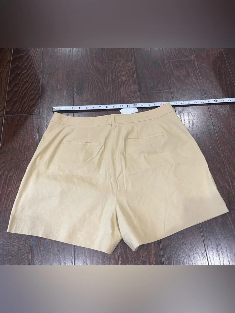 Simkhai Women Linen Blend Natural Khaki Shorts Size 14 NEW